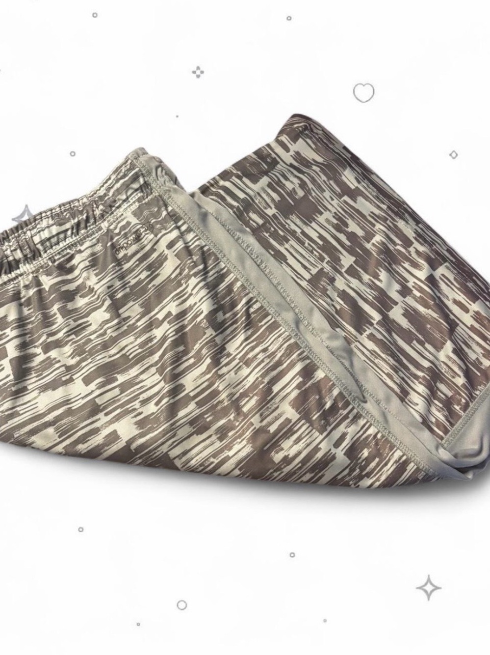 Russell Athletic Dri-Power 360 Grey Abstract Print Athletic Shorts Mens M 9"